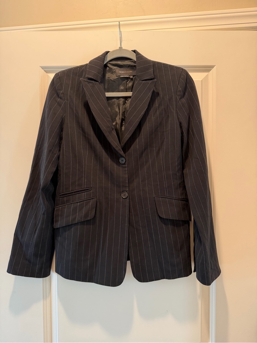 BCBGMaxAzria Black Pinstripe Blazer